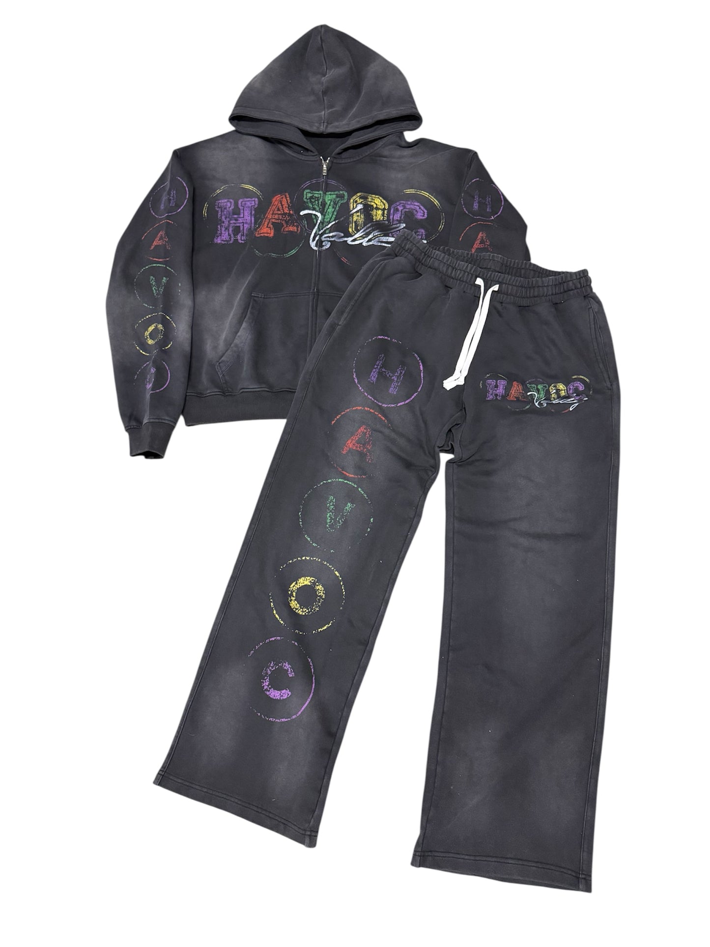 black sweatsuit